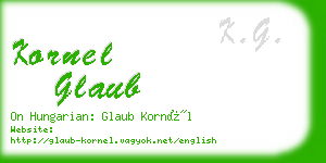 kornel glaub business card